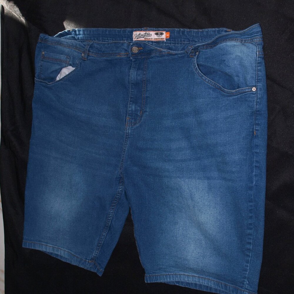 Huntington Relax Fit  Blue Stretch Denim Jean Shorts Women Size 48